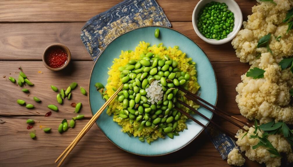 healthy green soybeans snack