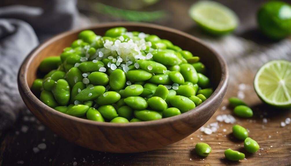 healthy green soybeans snack