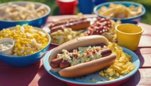 hot dogs and sauerkraut sides