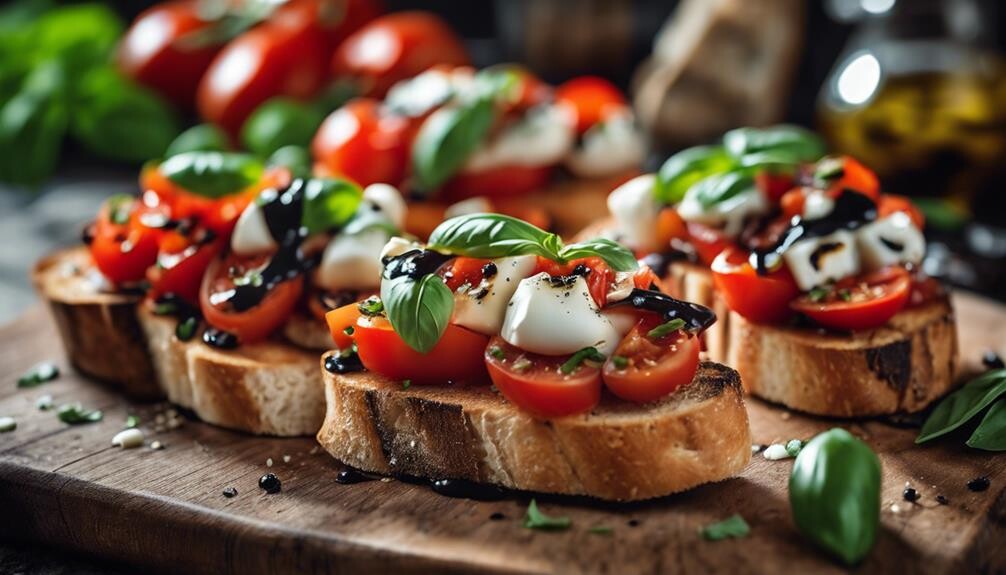 italian appetizer with tomatoes