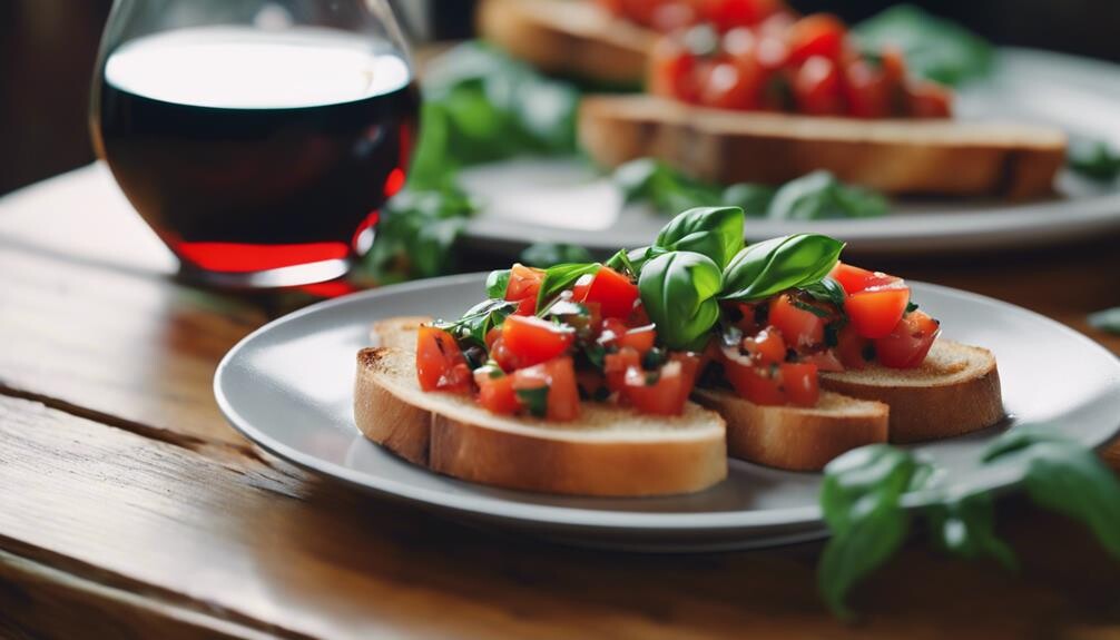 italian appetizer with tomatoes