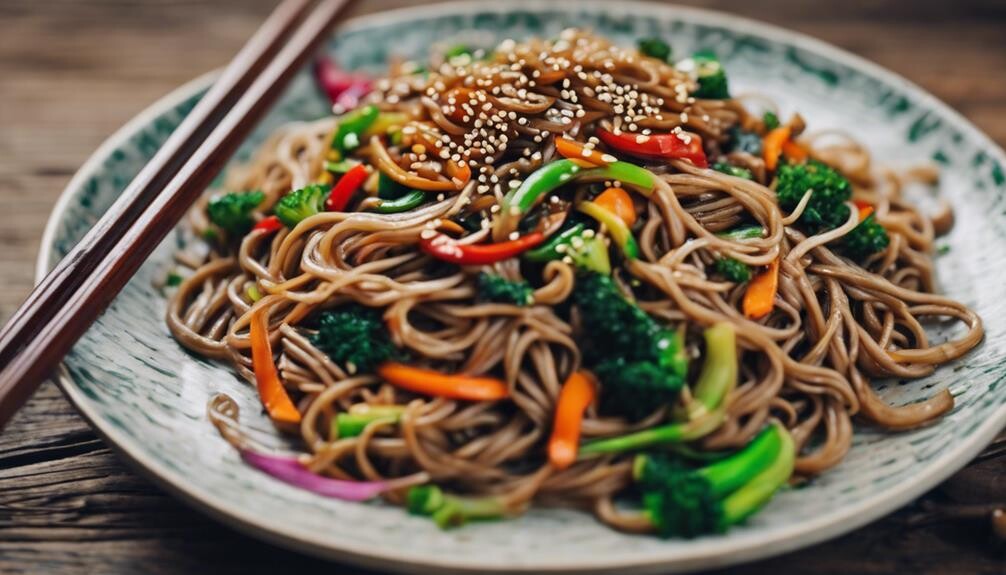 japanese buckwheat noodle dish