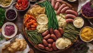 kielbasa and sauerkraut sides