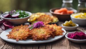 latkes and side dishes