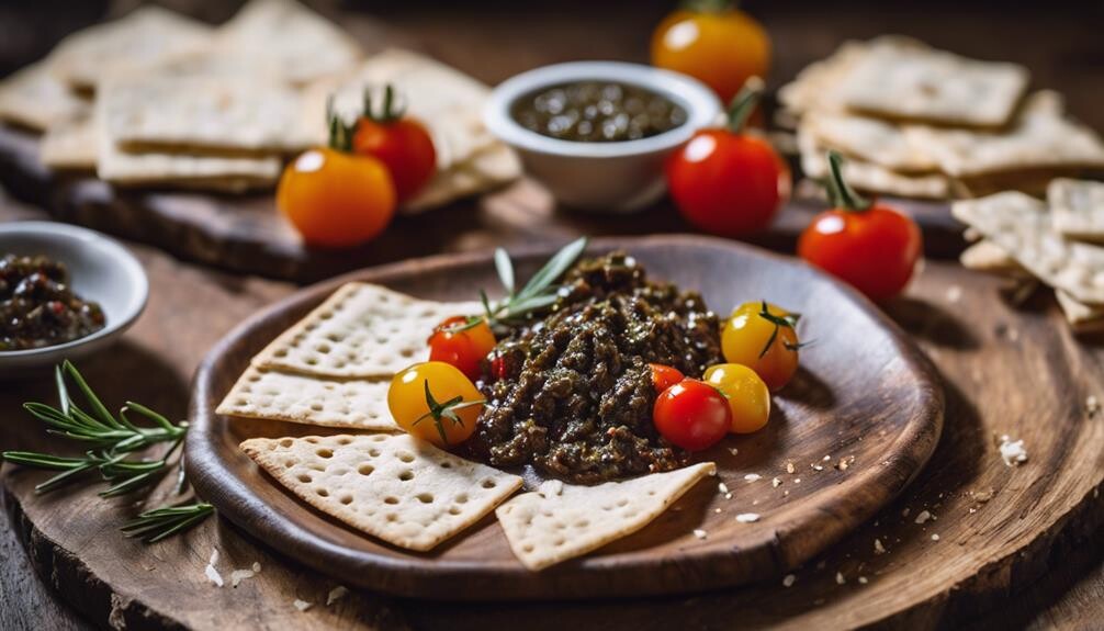 mediterranean inspired spread with olives