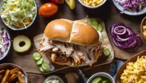 pulled chicken sandwich sides