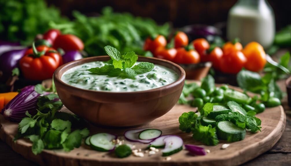 refreshing yogurt and cucumbers