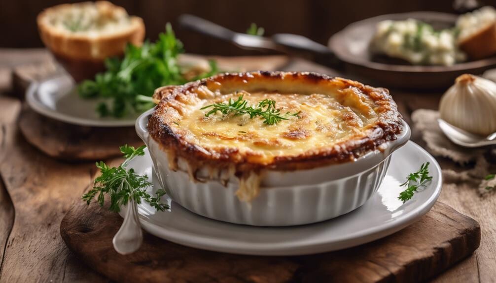 rich broth and onions