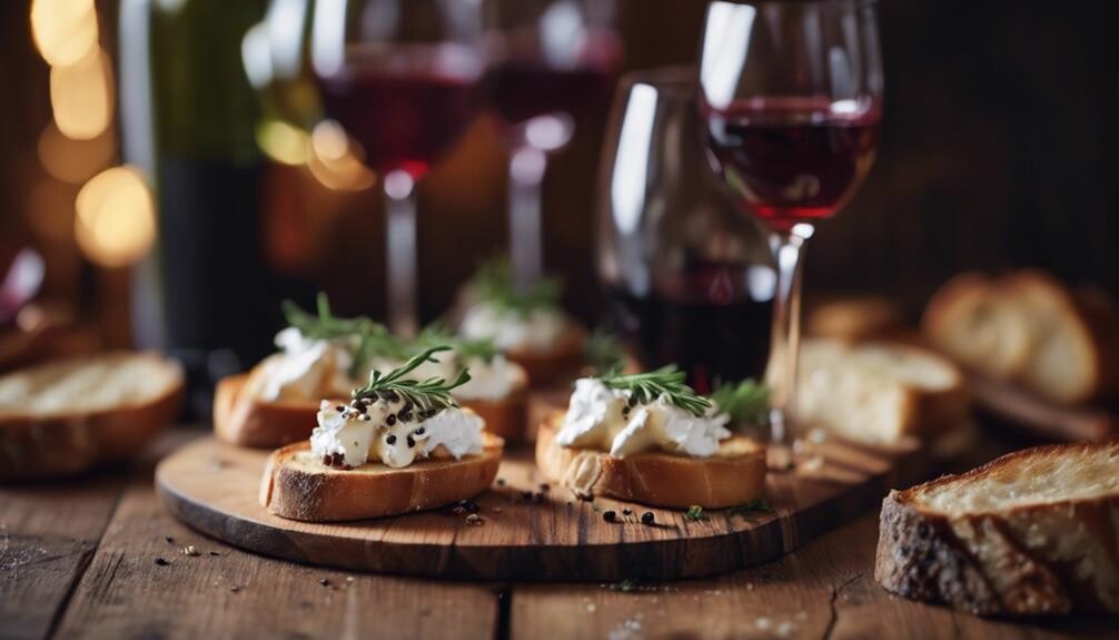 savory appetizer with goat cheese