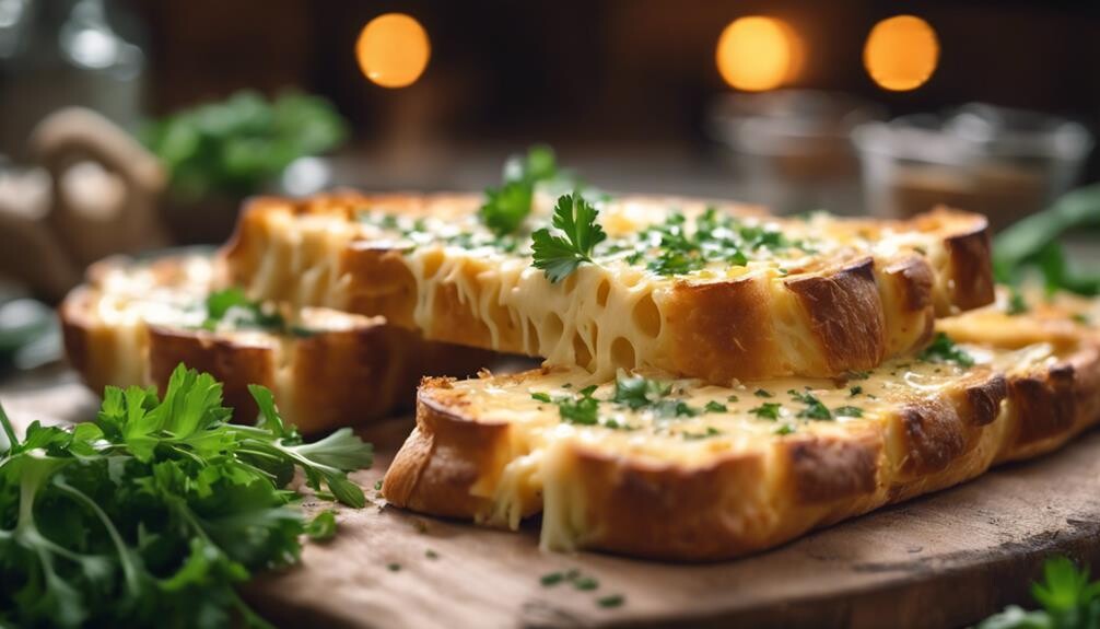 savory indulgent garlic bread