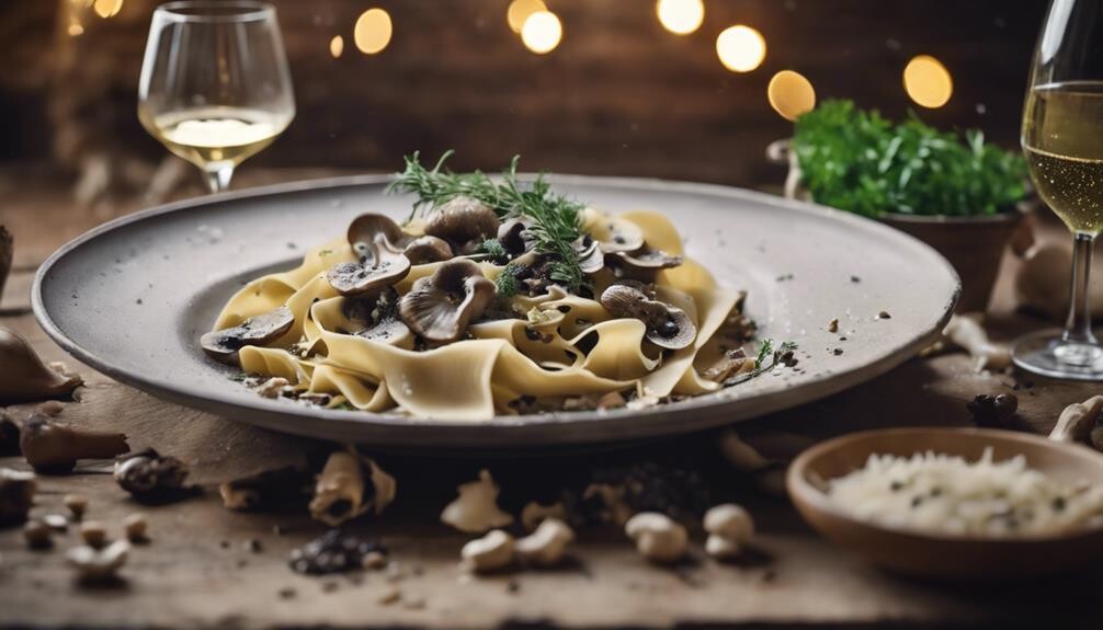 savory pasta with mushrooms