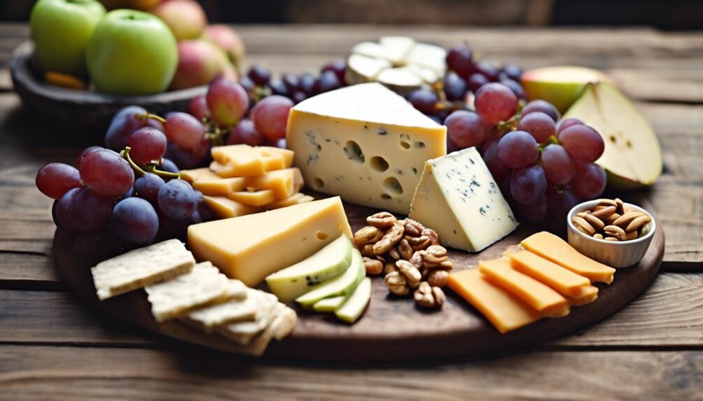 savory spread of cheeses