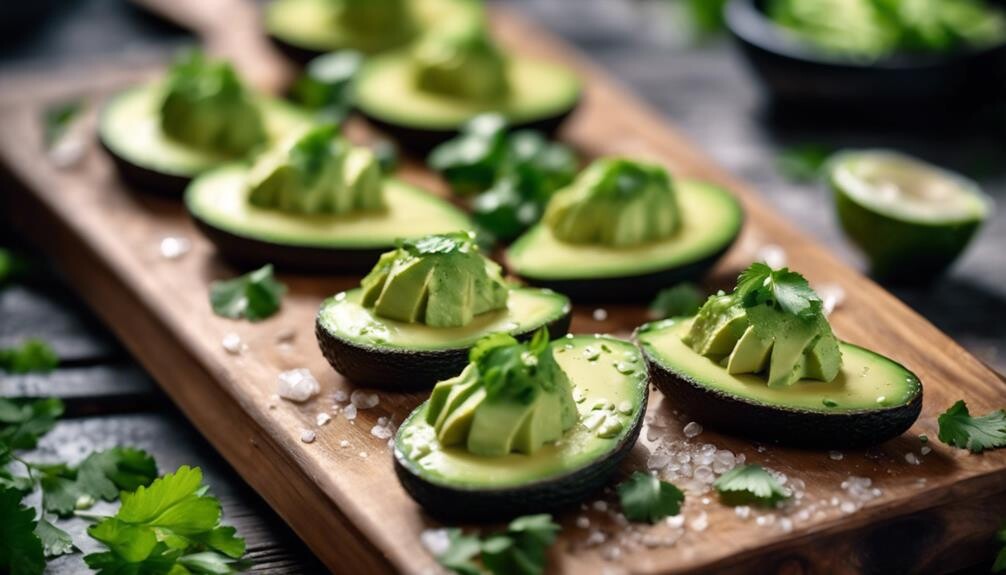 sliced avocado snack idea