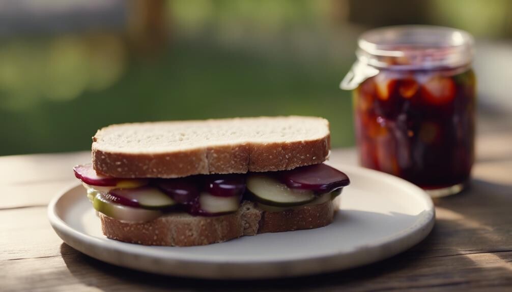 sour tangy cucumber slices