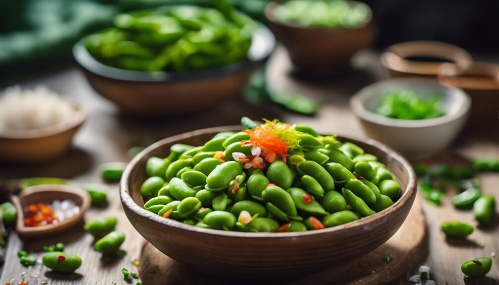soybean snack with pods