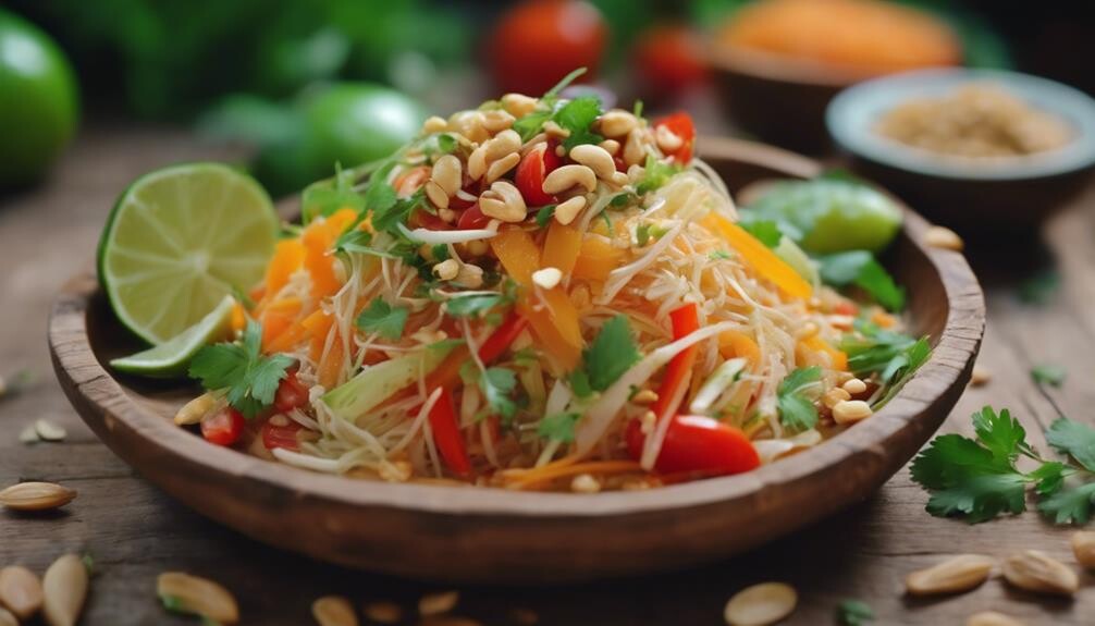 spicy tangy green papaya