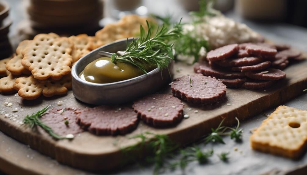 tasty cheese and crackers