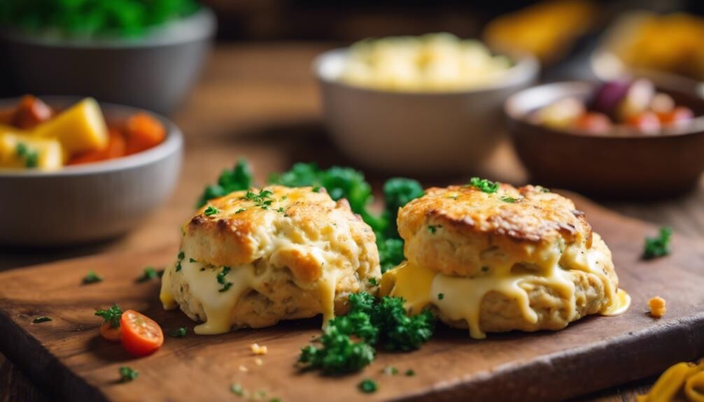 tasty cheese filled baked goods