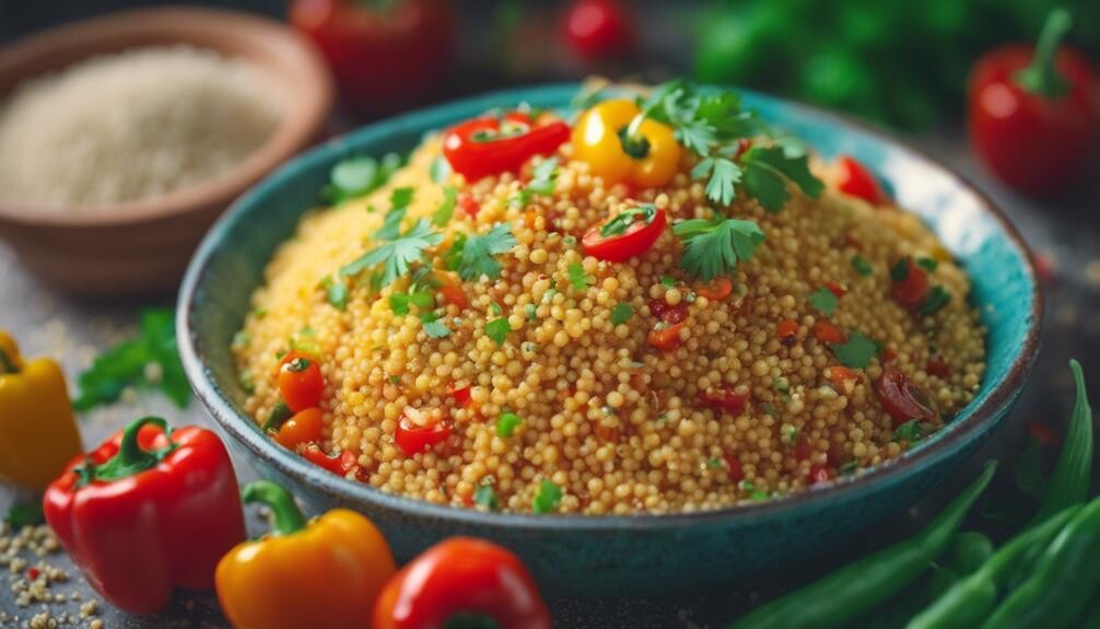 tasty couscous with spice