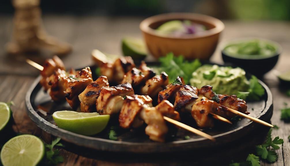 tasty grilled chicken skewers