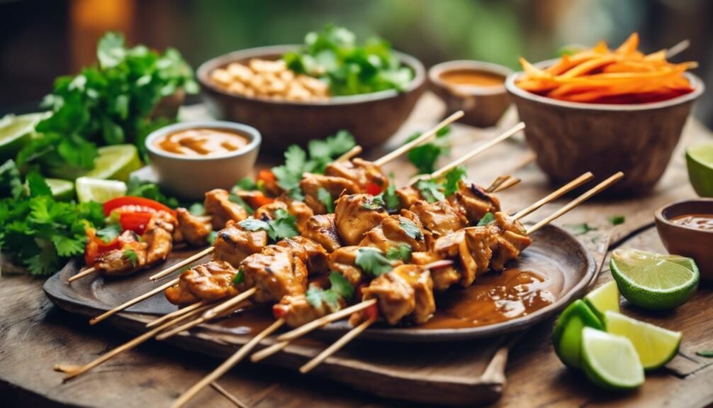tasty skewered chicken dish