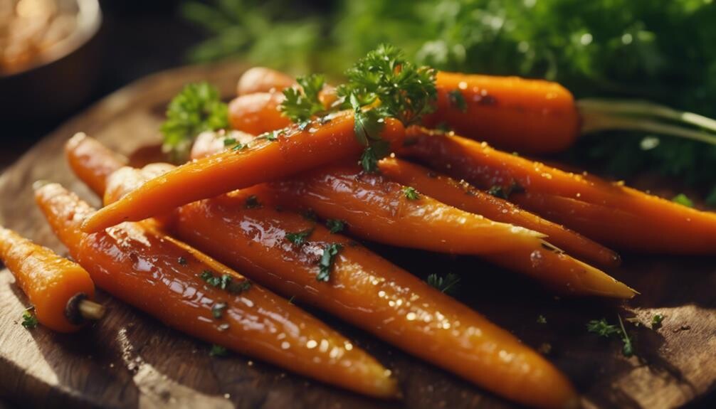 tender carrots in honey