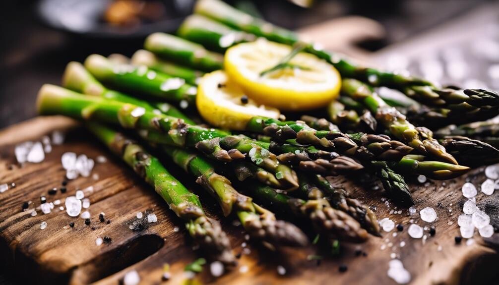 tender green vegetable spears