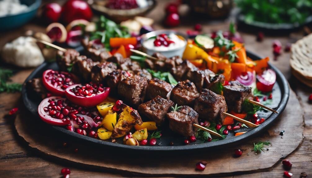 tender grilled lamb skewers