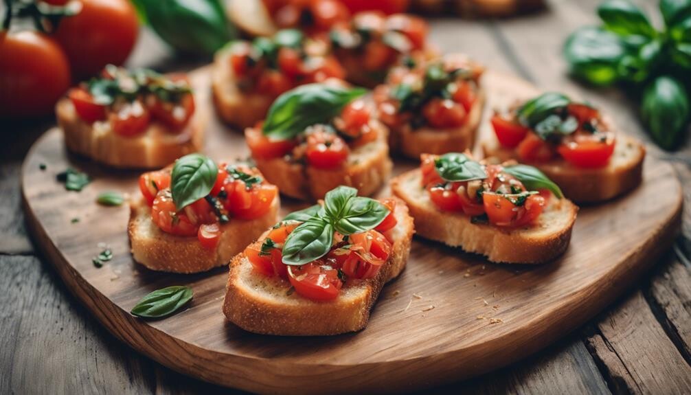 tomato and basil topping