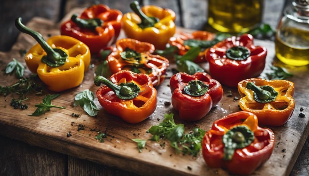 vibrant red bell peppers