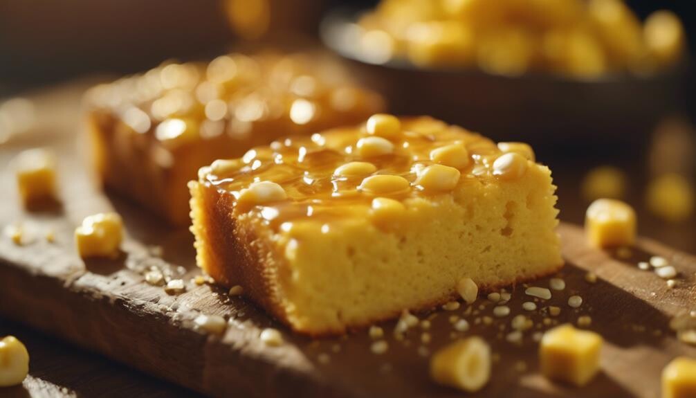 warm buttery cornbread squares