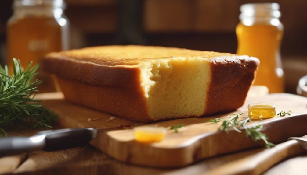 warm golden cornbread loaf