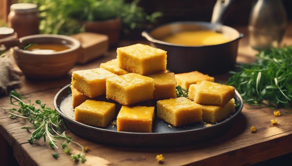 warm golden cornbread loaf
