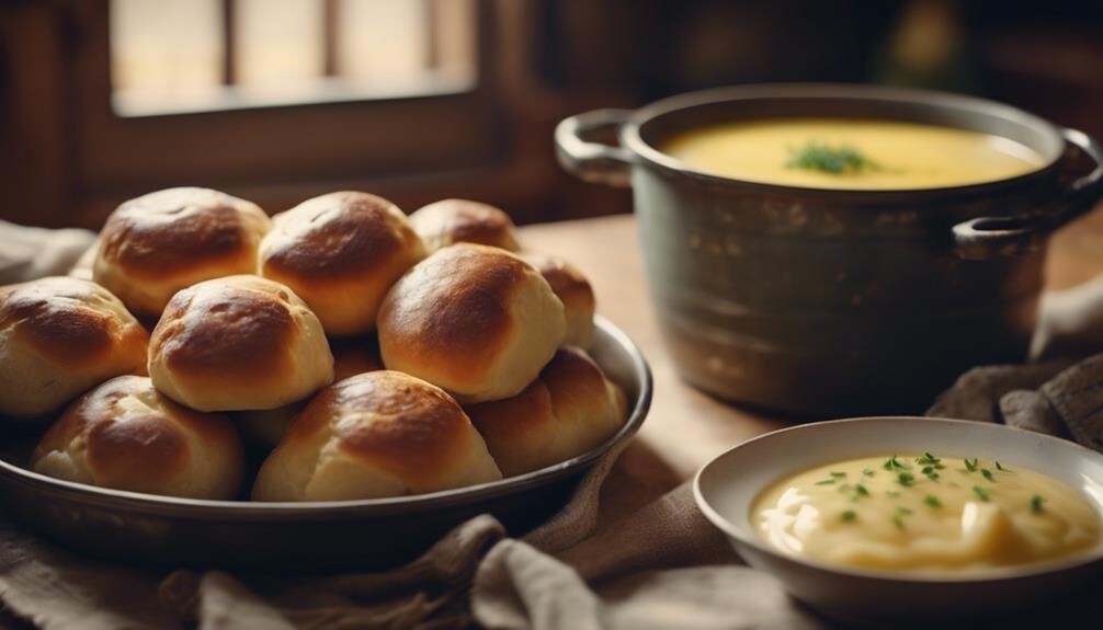 warm soft bread rolls